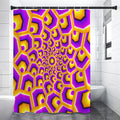Yellow Hive Moving Optical Illusion Shower Curtain