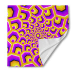 Yellow Hive Moving Optical Illusion Silk Bandana