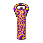 Yellow Hive Moving Optical Illusion Single Neoprene Wine Tote