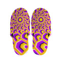 Yellow Hive Moving Optical Illusion Slippers