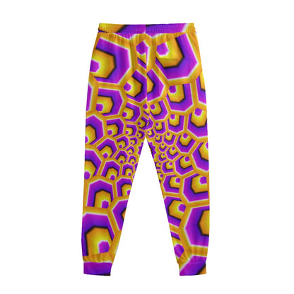 Yellow Hive Moving Optical Illusion Sweatpants