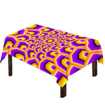 Yellow Hive Moving Optical Illusion Tablecloth