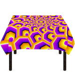 Yellow Hive Moving Optical Illusion Tablecloth