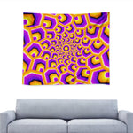 Yellow Hive Moving Optical Illusion Tapestry