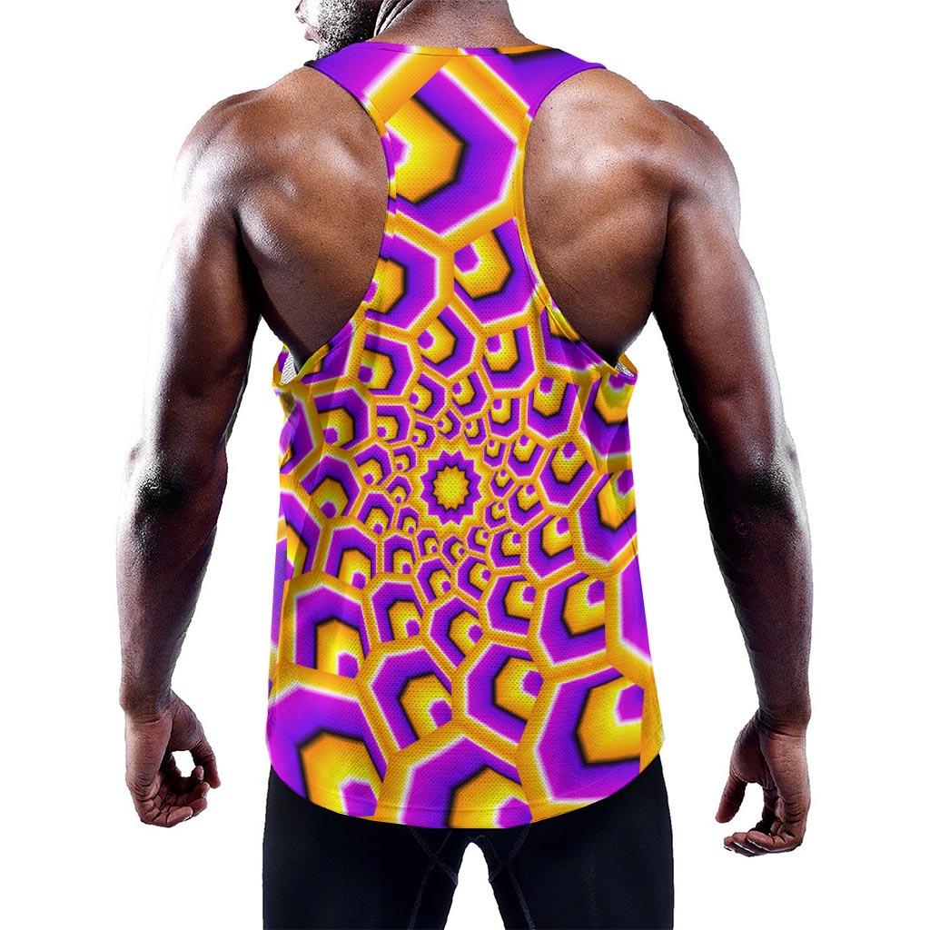 Yellow Hive Moving Optical Illusion Training Tank Top