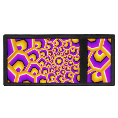 Yellow Hive Moving Optical Illusion Trifold Wallet