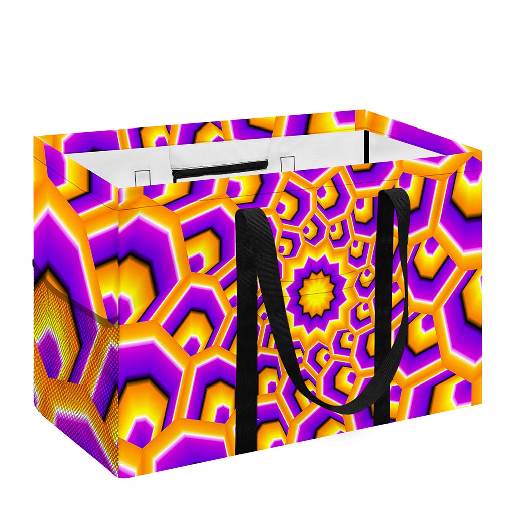 Yellow Hive Moving Optical Illusion Utility Tote Bag