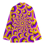 Yellow Hive Moving Optical Illusion Women's Blazer