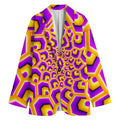 Yellow Hive Moving Optical Illusion Women's Cotton Blazer