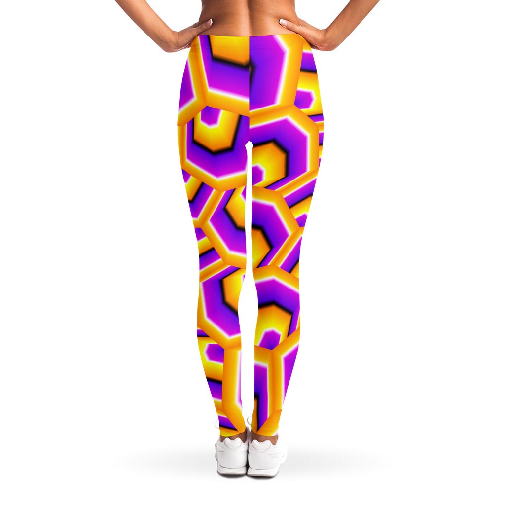 Yellow Hive Moving Optical Illusion Women's Leggings