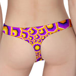 Yellow Hive Moving Optical Illusion Women's Thong