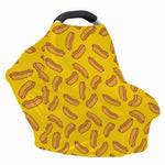 Yellow Hot Dog Pattern Print Baby Seat Cover