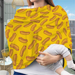 Yellow Hot Dog Pattern Print Baby Seat Cover
