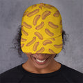 Yellow Hot Dog Pattern Print Baseball Cap