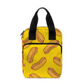 Yellow Hot Dog Pattern Print Bible Tote Bag