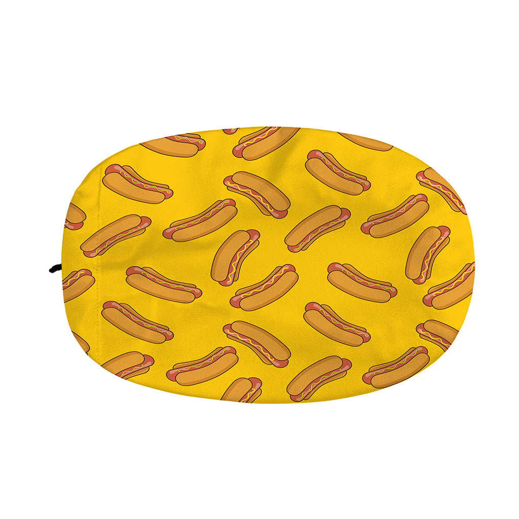 Yellow Hot Dog Pattern Print Car Side Mirror Covers