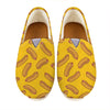 Yellow Hot Dog Pattern Print Casual Shoes