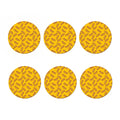 Yellow Hot Dog Pattern Print Coaster Set