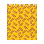 Yellow Hot Dog Pattern Print Curtain