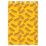 Yellow Hot Dog Pattern Print Curtain