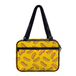 Yellow Hot Dog Pattern Print Double Strap Bible Bag