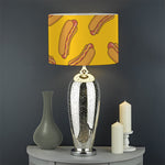 Yellow Hot Dog Pattern Print Drum Lamp Shade