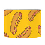 Yellow Hot Dog Pattern Print Drum Lamp Shade