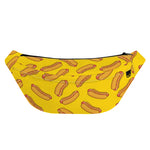 Yellow Hot Dog Pattern Print Fanny Pack