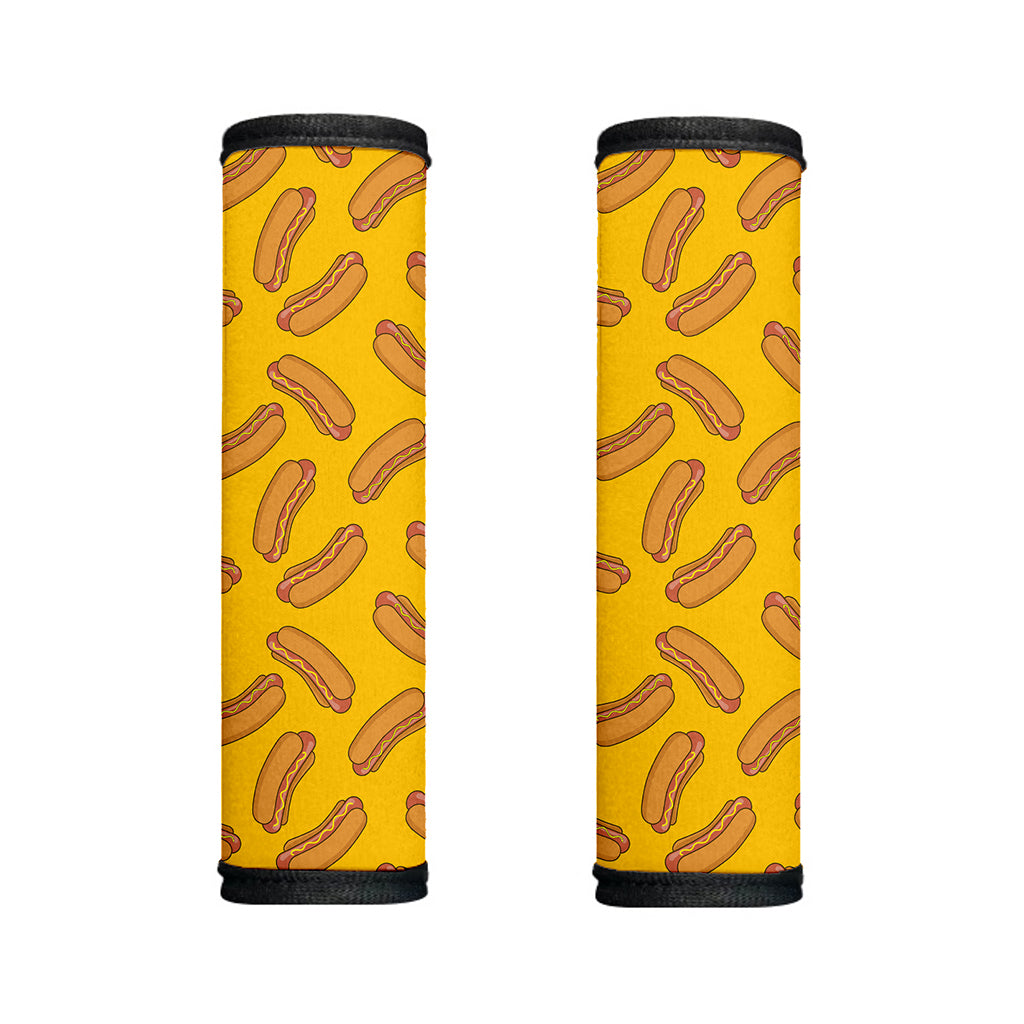 Yellow Hot Dog Pattern Print Handle Covers