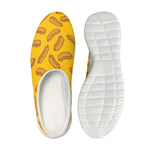 Yellow Hot Dog Pattern Print Mesh Casual Shoes