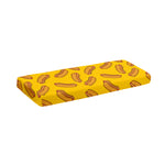 Yellow Hot Dog Pattern Print Piano Keyboard Cover