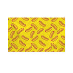 Yellow Hot Dog Pattern Print Polyester Flag