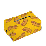 Yellow Hot Dog Pattern Print Rectangle Tissue Box Cover
