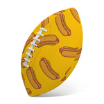 Yellow Hot Dog Pattern Print Rugby Ball