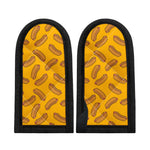 Yellow Hot Dog Pattern Print Skillet Handle Cover
