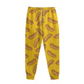 Yellow Hot Dog Pattern Print Sweatpants