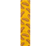 Yellow Hot Dog Pattern Print Table Runner