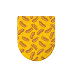 Yellow Hot Dog Pattern Print Toilet Lid Cover