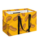 Yellow Hot Dog Pattern Print Utility Tote Bag