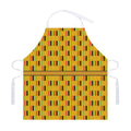 Yellow Kente Pattern Print Adjustable Apron