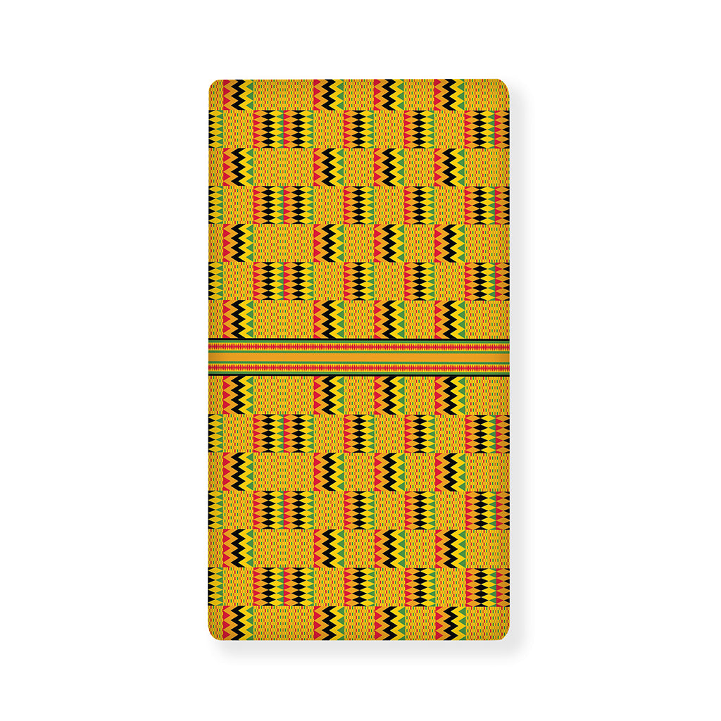 Yellow Kente Pattern Print Baby Crib Sheet