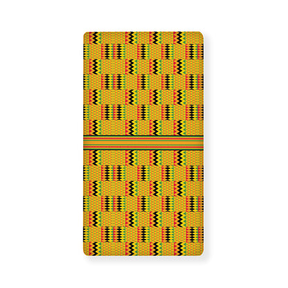 Yellow Kente Pattern Print Baby Crib Sheet