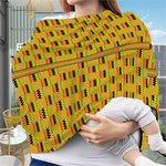 Yellow Kente Pattern Print Baby Seat Cover