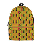 Yellow Kente Pattern Print Backpack