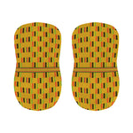 Yellow Kente Pattern Print Bar Stool Covers