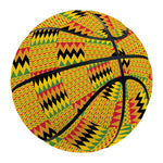 Yellow Kente Pattern Print Basketball