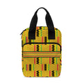 Yellow Kente Pattern Print Bible Tote Bag