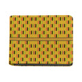 Yellow Kente Pattern Print Bifold Wallet