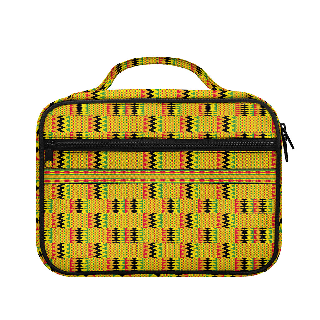 Yellow Kente Pattern Print Briefcase Bible Bag