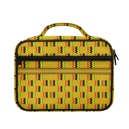 Yellow Kente Pattern Print Briefcase Bible Bag